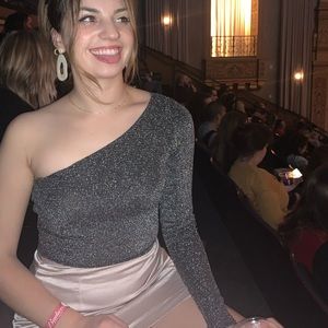 Reformation Sparkly 1 Shoulder Top